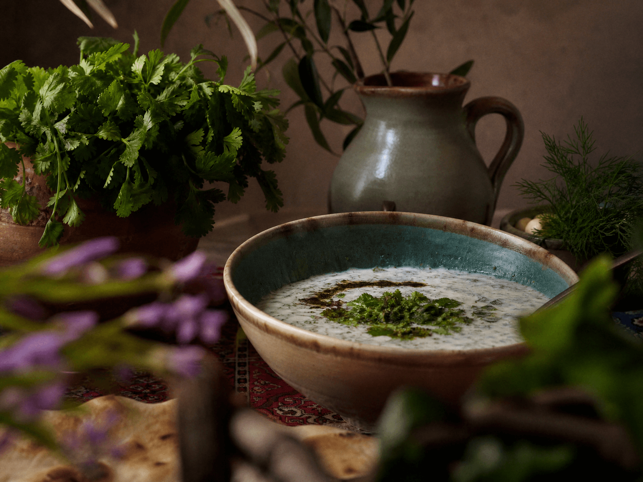 A bowl of herb-rich dovga